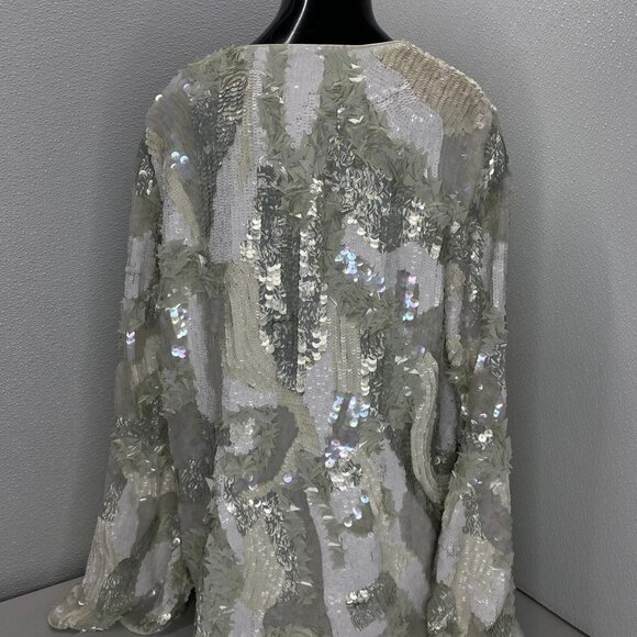 House of Harlow x Revolve Women's Jolie Embellished Jacket Size M Ivory - Picture 7 of 9